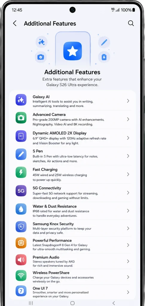 Additional Features