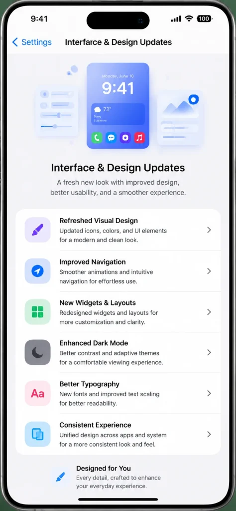 Interface & Design Updates